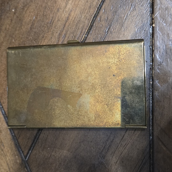 Vintage Brass Business Card Holder - Picture 3 of 3